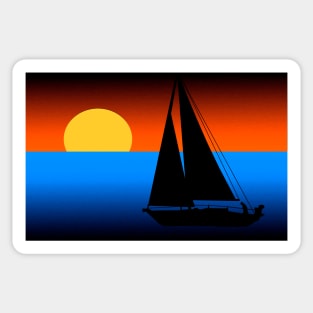 Sailing Into The Sunset Sticker